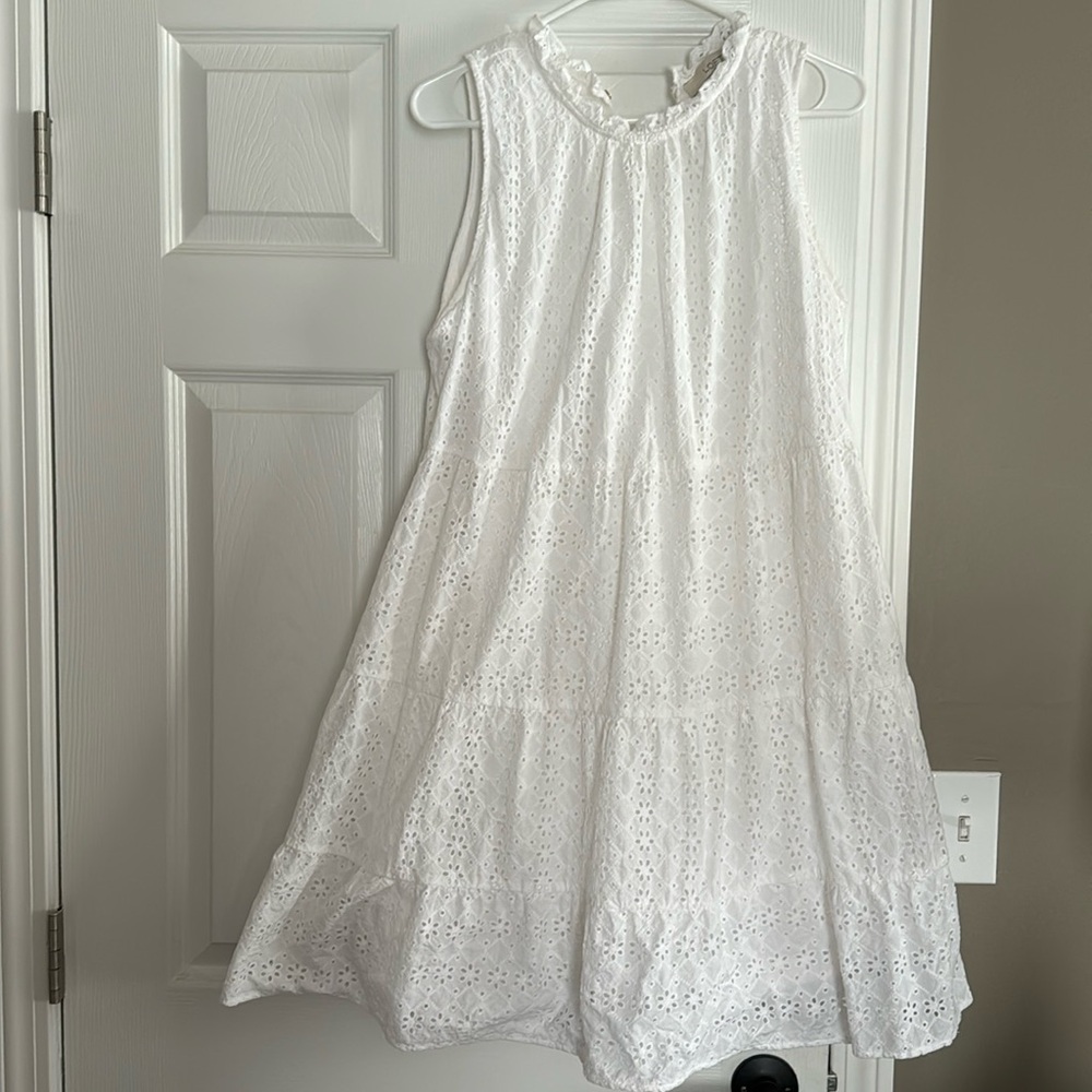 White eyelet sundress